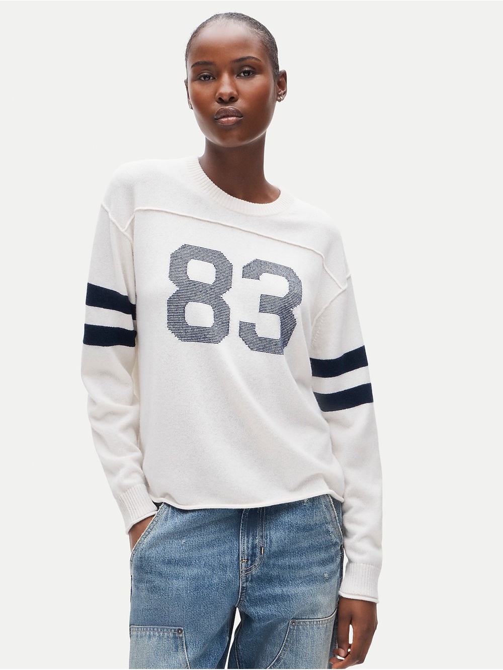 J. Crew Cashmere rugby crewneck sweater size S NWT